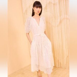 Ulla Johnson.     Annetta Puff Sleeve Midi Dress - Pristine NWT